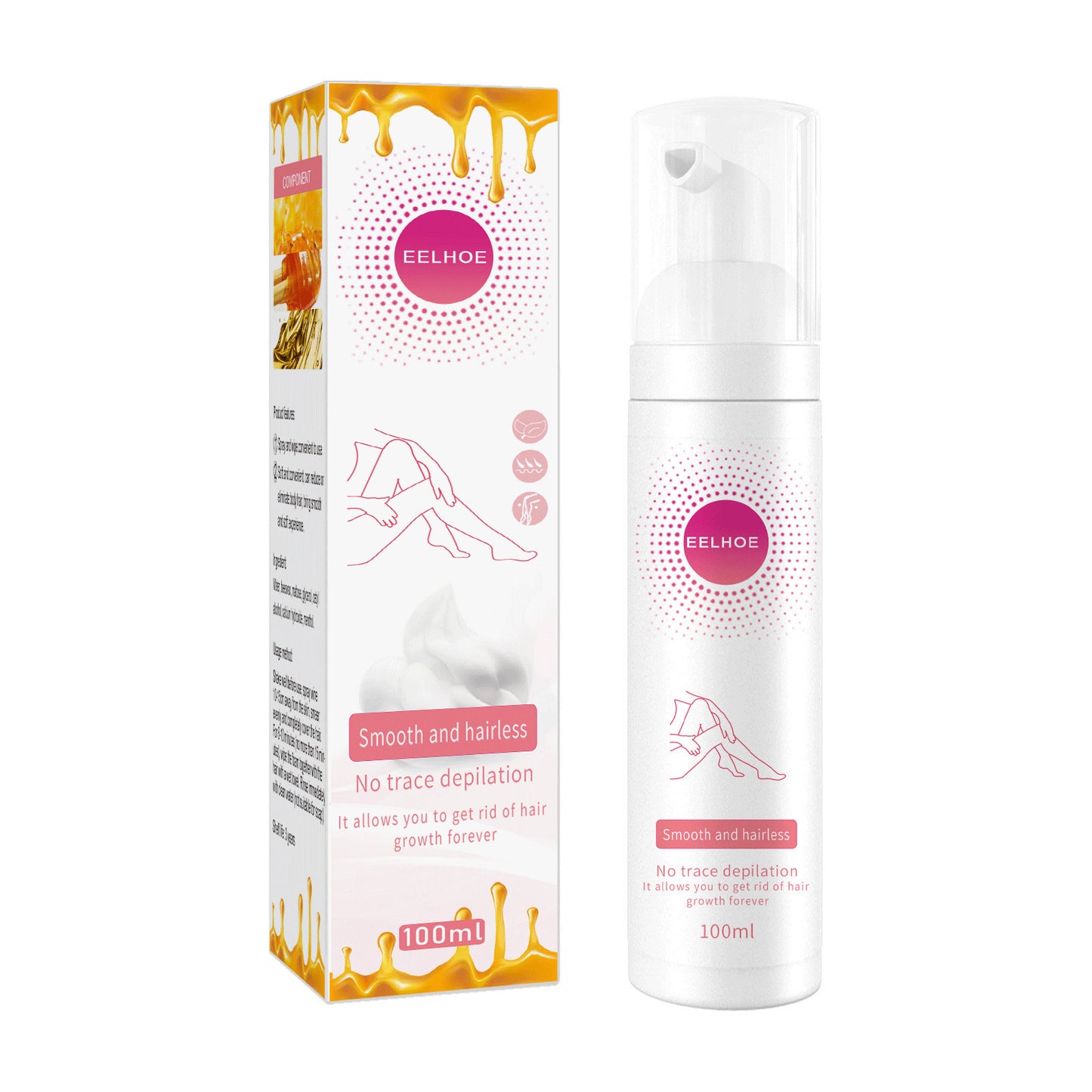 Honey Hair Removal Spray, 360 Body Hair Removal