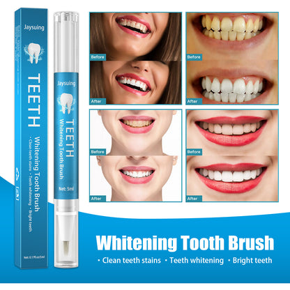 Teeth Whitening Gel Pen, Helps Brighten & Clean yellowed, Tea & Tobacco Stained Teeth  - By Jaysuing