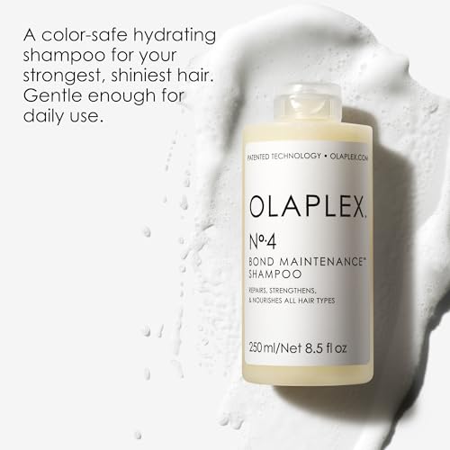 Olaplex No. 4 Bond Maintenance Shampoo, Repairs, Strengthens, & Nourishes All Hair Types, Adds Shine & Leaves Hair Feeling Soft, 8.5 fl oz