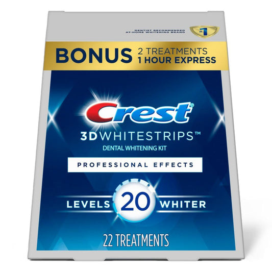 Crest 3D Whitestrips Professional Effects, Whitestrip 3D White, Teeth Whitening Strip Kit, 44 Strips (22 Count Pack), Crest Teeth Whitening Strips, Teeth Whitening Kit