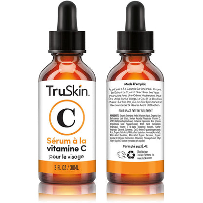 TruSkin Vitamin C Serum – Anti Aging Facial Serum with Vitamin C, Hyaluronic Acid, Vitamin E – Brightening Serum – Even Skin Tone, Improve Appearance of Dark Spots, Fine Lines & Wrinkles, 1 Fl Oz